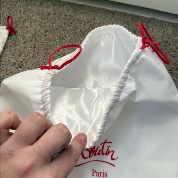 Christian Louboutin White and Tan Dust Bags with Boxes - Picture 6 of 6